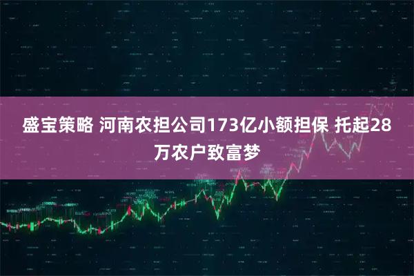 盛宝策略 河南农担公司173亿小额担保 托起28万农户致富梦