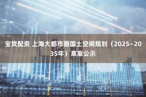 宝货配资 上海大都市圈国土空间规划（2025—2035年）草案公示